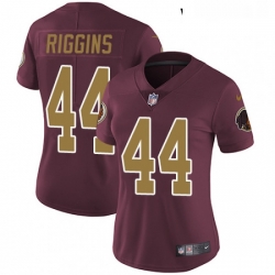 Womens Nike Washington Redskins 44 John Riggins Burgundy RedGold Number Alternate 80TH Anniversary Vapor Untouchable Limited Player NFL Jersey