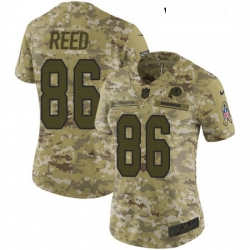 Womens Nike Washington Redskins 86 Jordan Reed Limited Camo 2018 Salute to Service NFL Jersey