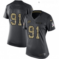 Womens Nike Washington Redskins 91 Ryan Kerrigan Limited Black 2016 Salute to Service NFL Jersey