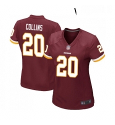 Womens Washington Redskins 20 Landon Collins Game Burgundy Red Team Color Football Jersey