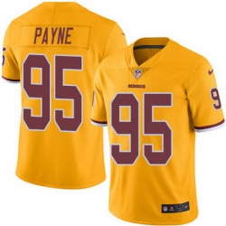 Nike Redskins #95 Da Ron Payne Gold Youth Stitched NFL Limited Rush Jersey