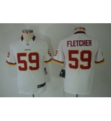 Nike Youth Washington RedSkins #59 Fletcher White Limited Jerseys