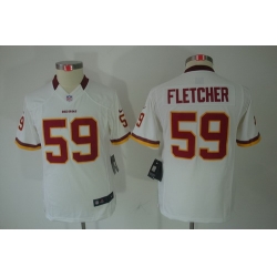 Nike Youth Washington RedSkins #59 Fletcher White Limited Jerseys