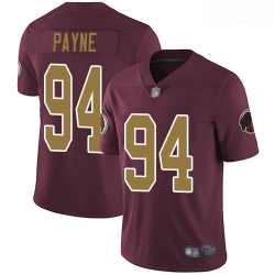 Redskins #94 Da 27Ron Payne Burgundy Red Alternate Youth Stitched Football Vapor Untouchable Limited Jersey