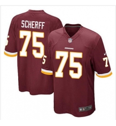 Youth NEW Washington Redskins #75 Brandon Scherff Burgundy Red Team Color Stitched NFL Elite Jersey