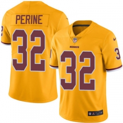 Youth Nike Redskins #32 Samaje Perine Gold Stitched NFL Limited Rush Jersey