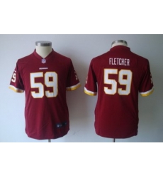 Youth Nike Washington Redskins 59# London Fletcher Red Jerseys