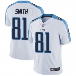 Men Tennessee Titans 81 Jonnu Smith White Vapor Limited Jersey