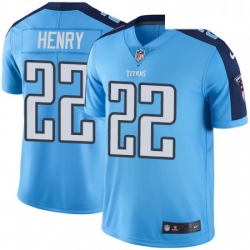 Mens Nike Tennessee Titans 22 Derrick Henry Light Blue Team Color Vapor Untouchable Limited Player NFL Jersey