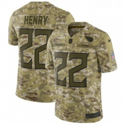 Mens Nike Tennessee Titans 22 Derrick Henry Limited Camo 2018 Salute to Service NFL Jersey