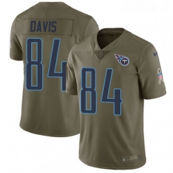 Mens Nike Tennessee Titans 84 Corey Davis Limited Olive 2017 Salute to Service NFL Jersey