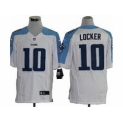 Nike Tennessee Titans 10 Jake Locker White Elite NFL Jersey