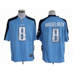 Nike Tennessee Titans 8 Matt Hasselbeck Blue Game Jersey