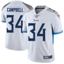 Nike Titans #34 Earl Campbell White Mens Stitched NFL Vapor Untouchable Limited Jersey