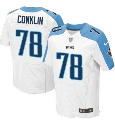 Nike Titans #78 Jack Conklin White Mens Stitched NFL Elite Jersey