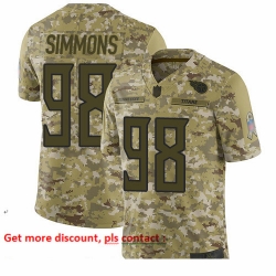 Titans 98 Jeffery Simmons Camo Youth Stitched Football Limited 2018 Salute to Service Jersey