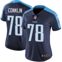 Nike Titans #78 Jack Conklin Navy Blue Alternate Womens Stitched NFL Vapor Untouchable Limited Jersey