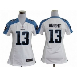 Nike Women NFL Tennessee Titans #13 Kendall Wright white Jerseys