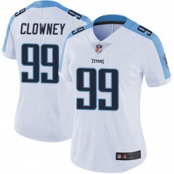 Women Tennessee Titans 99 Jadeveon Clowney White Vapor Limited Jersey