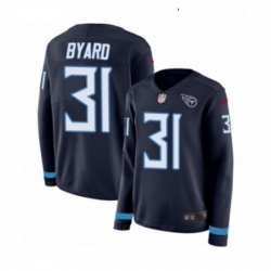 Womens Nike Tennessee Titans 31 Kevin Byard Limited Navy Blue Therma Long Sleeve NFL Jersey