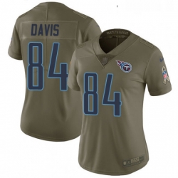 Womens Nike Tennessee Titans 84 Corey Davis Limited Olive 2017 Salute to Service NFL Jersey