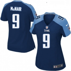 Womens Nike Tennessee Titans 9 Steve McNair Game Navy Blue Alternate NFL Jersey