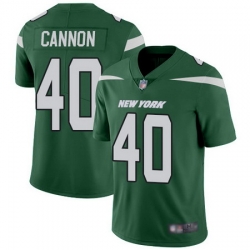 Jets #40 Trenton Cannon Green Team Color Men Stitched Football Vapor Untouchable Limited Jersey