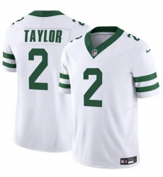 Men New York Jets 2 Tyrod Taylor White 2024 F U S E  Vapor Untouchable Limited Stitched Jersey