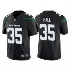 Men New York Jets 35 Breece Hall 2022 Black Vapor Untouchable Limited Stitched jersey