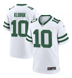 Mens New York Jets 10 Cade Klubnik White 2026 Draft F U S E Vapor Untouchable Limited Stitched Jersey