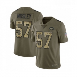 Mens New York Jets 57 CJ Mosley Limited Olive Camo 2017 Salute to Service Football Jersey