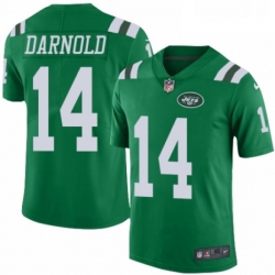 Mens Nike New York Jets 14 Sam Darnold Limited Green Rush Vapor Untouchable NFL Jersey