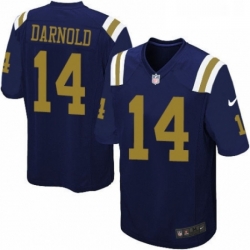 Mens Nike New York Jets 14 Sam Darnold Limited Navy Blue Alternate NFL Jersey