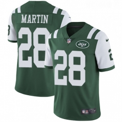 Mens Nike New York Jets 28 Curtis Martin Green Team Color Vapor Untouchable Limited Player NFL Jersey