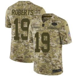 Nike Jets 19 Andre Roberts Camo Mens Stitched NFL Limited 2018 Salute To Service Jersey