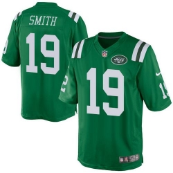 Nike Jets #19 Devin Smith Green Mens Stitched NFL Elite Rush Jersey