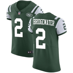 Nike Jets #2 Teddy Bridgewater Green Team Color Mens Stitched NFL Vapor Untouchable Elite Jersey