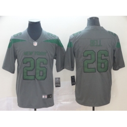 Nike Jets 26 LeVeon Bell Gray Inverted Legend Limited Jersey