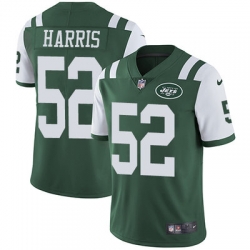 Nike Jets #52 David Harris Green Team Color Mens Stitched NFL Vapor Untouchable Limited Jersey