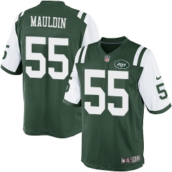 Nike New York Jets #55 Lorenzo Mauldin Mens Elite Green Jersey