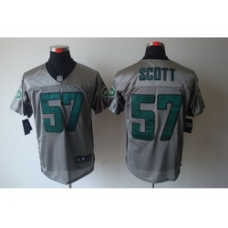 Nike New York Jets 57 Bart Scott Grey Elite Shadow NFL Jersey