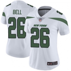 Jets 26 LeVeon Bell White Womens Stitched Football Vapor Untouchable Limited Jersey