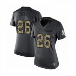 Womens New York Jets 26 Le Veon Bell Limited Black 2016 Salute to Service Football Jersey