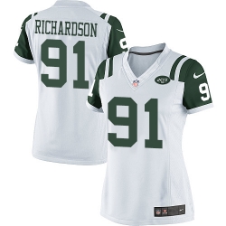 Women's Nike New York Jets #91 Sheldon Richardson Elite White NFL Jersey