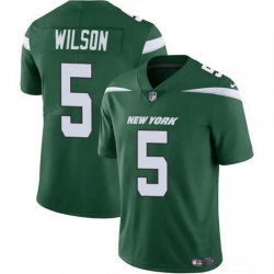 Youth New York Jets 5 Garrett Wilson Green Vapor Untouchable Limited Stitched Jersey