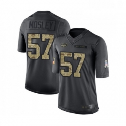 Youth New York Jets 57 CJ Mosley Limited Black 2016 Salute to Service Football Jersey