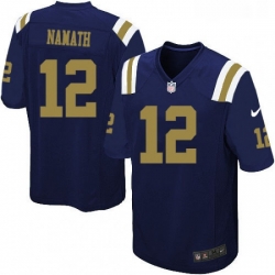 Youth Nike New York Jets 12 Joe Namath Elite Navy Blue Alternate NFL Jersey