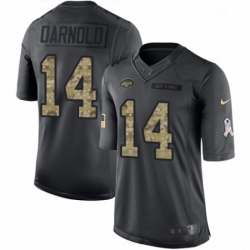 Youth Nike New York Jets 14 Sam Darnold Limited Black 2016 Salute to Service NFL Jersey