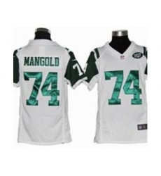 Youth Nike Youth New York Jets #74 Nick Mangold White jerseys