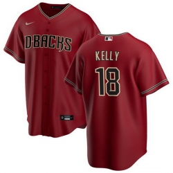 Men Arizona Diamondbacks 18 Carson Kelly Red Cool Base Stitched Baseball Jerseys